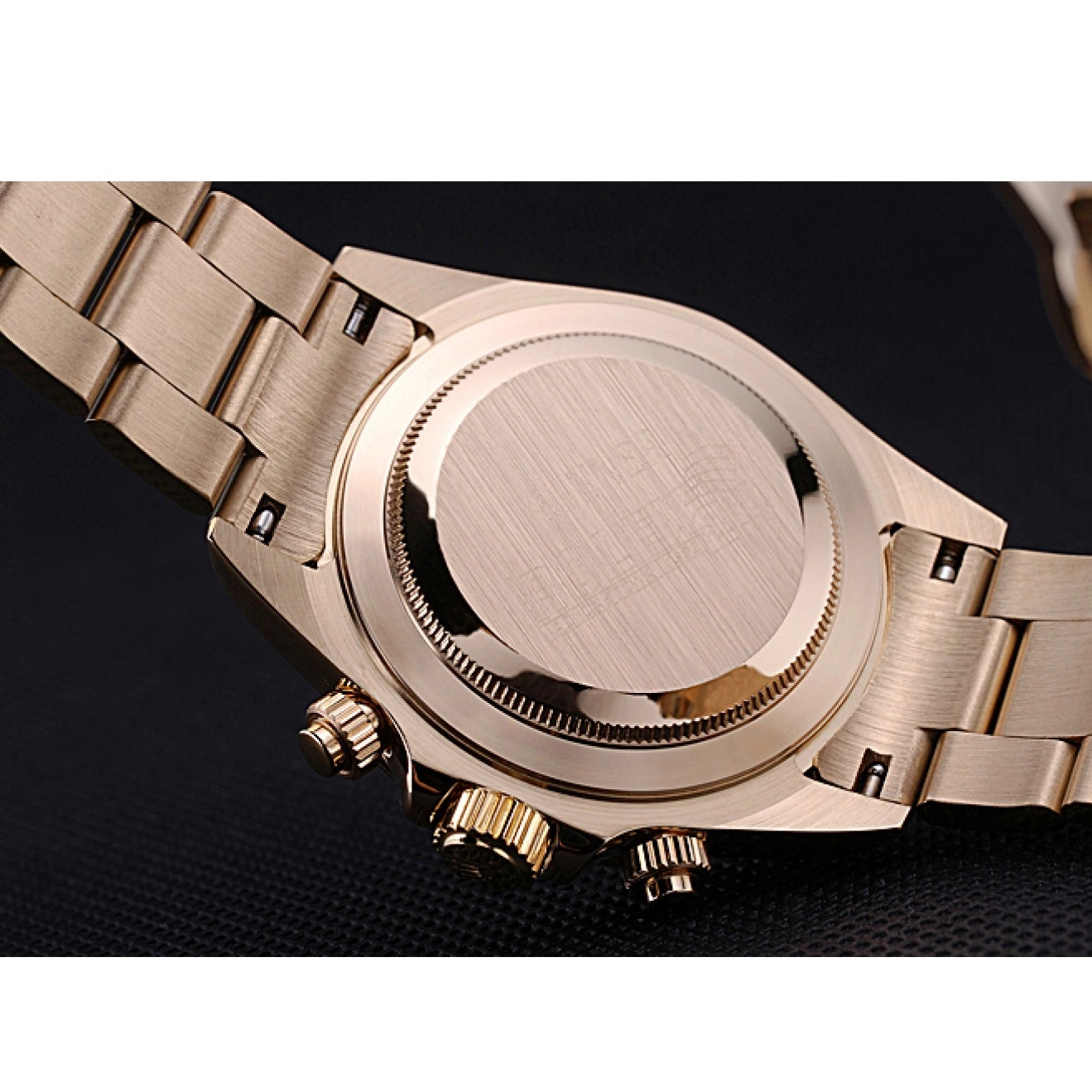 AAA Replica Watches with Bracelet Daytona White 622548 Cosmograph Subdials Gold Black Rolex 0716